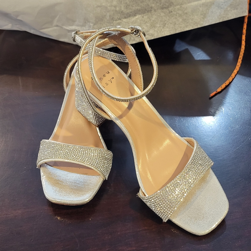Elegant Silver Strappy Sandals